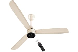 atomberg Renesa Enzel 1200mm BLDC Ceiling Fan with Remote Control | BEE 5 star Rated Energy Efficient Ceiling Fan | High Air Delivery with LED Indicators| 3 Year Warranty (Seasand Ivory)