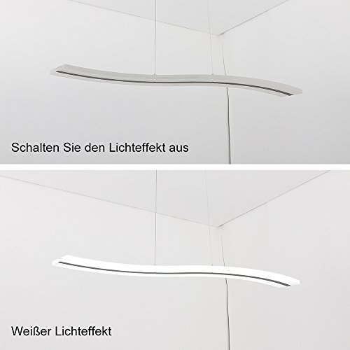 Preisvergleich Produktbild Pendelleuchte 30W LED Pendelleuchte Höhenverstellbar Hängeleuchte Polierte Acrylplatte und Wellenförmiger Edelstahl Hängeleuchte Kaltweiß hängelampe 6000K