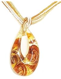 Venetiaurum - Collana donna in vetro originale di Murano e argento 925 - Gioiello made in Italy certificato