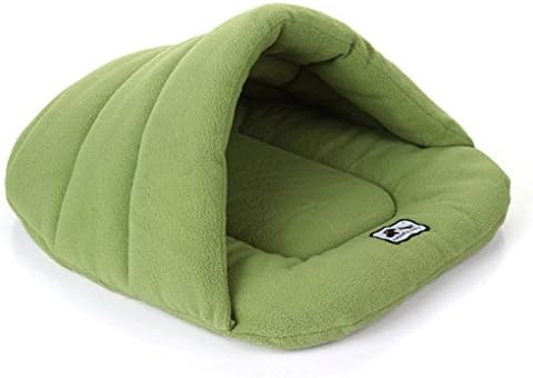 Muodu Luxury Pet Cave Half Covered Soft Cozy Sleeping Bag Mat for Dogs Cat Rabbit Warm House Bed