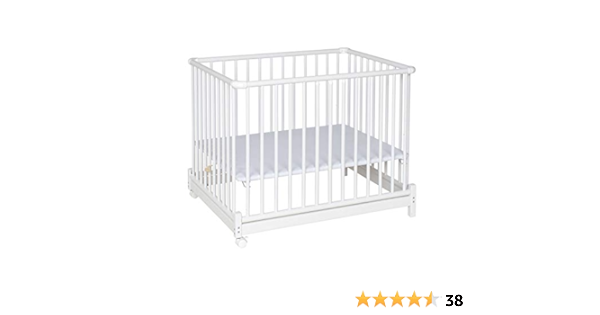 Geuther Parc Bebe Euro Parc 2234 Pliable Ajustable En Hauteur Bois Blanc Couleur Du Fond Blanc 97 Cm X 97 Cm Amazon Fr Bebe Et Puericulture