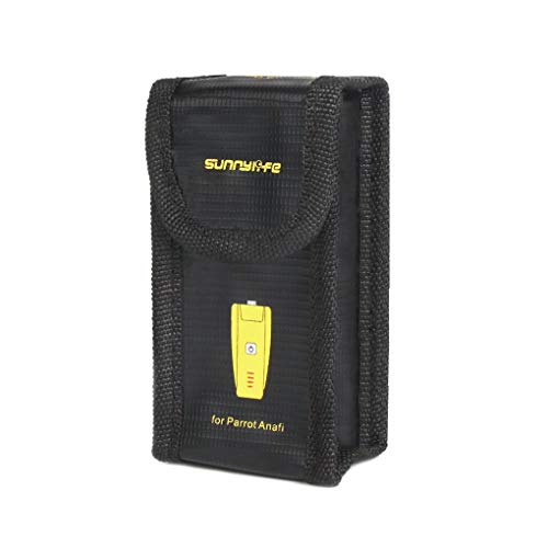 Preisvergleich Produktbild NAYUKY Explosionsgeschützte Batterie Schutztasche LiPo Sichere Schwarz Aufbewahrungstasche für Parrot ANAFI Drone