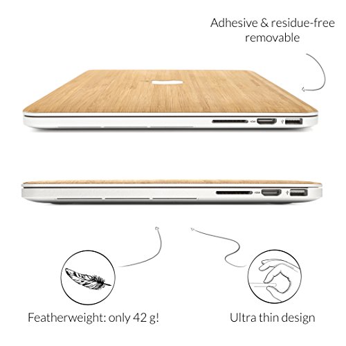 Woodcessories EcoSkin – MacBook 13 Air & Pro Cover, Schutz, aus echtem Holz, Apfellogo (FSC-zertifiziert – Bambus) - 3