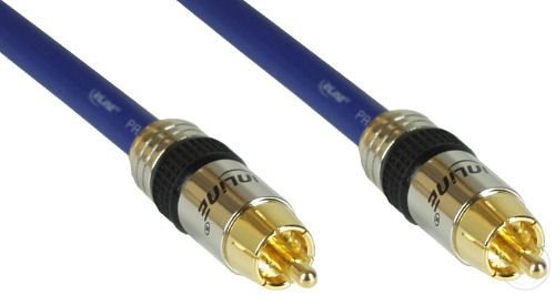 InLine 89401P Premium Audio Kabel (Cinch Stecker auf Cinch Stecker, 1m)
