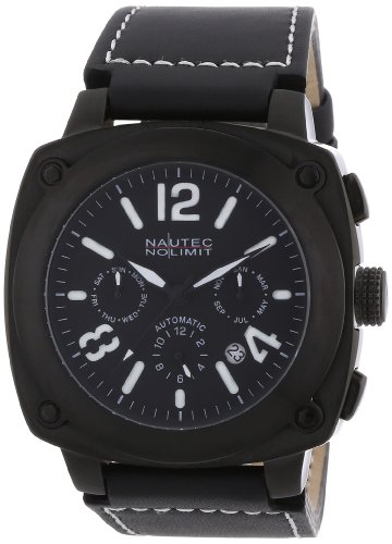 Nautec No Limit Herren-Armbanduhr XL Grizzly Analog Automatik Leder GZ AT/LTIPIPBK Nautec No Limit Herren-Armbanduhr XL Grizzly Analog Automatik Leder GZ AT/LTIPIPBK
