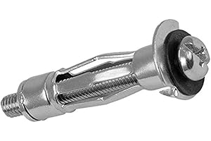 Merriway BH02855 - Anclaje Para Pared Hueca M4 X 32 Mm, Galvanizado Brillante (Paquete De 10)