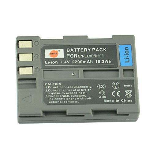 DSTE 2-Pack Rechange Batterie pour Nikon EN-EL3E D30 D50 D70 D70S D80 D90 D100 D200 D300 D300S DSLR D700 DSTE 2-Pack Rechange Batterie pour Nikon EN-EL3E D30 D50 D70 D70S D80 D90 D100 D200 D300 D300S DSLR D700