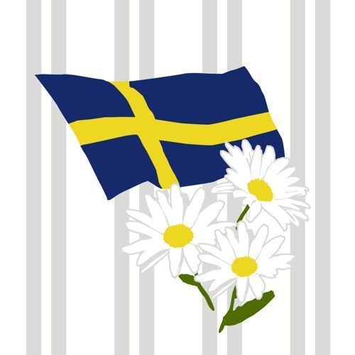 20 Dessert / Cocktail Servietten SCHWEDEN 3lg.25x25cm MIT MOTIV DEKO PARTY