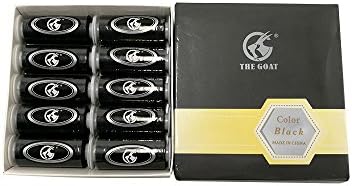 400MTS The Goat Polyster Sewing Thread Assorted Colour(Light Series) All Purpose for Hand and Machine Sewing New (Jet Black)