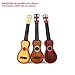 Produktbild 21 zoll Ukulele Anfänger Hawaii 4 String Nylon Saiten Gitarre Musical Ukelele für Kinder Kinder Mädchen Weihnachtsgeschenke-Bunte