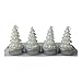 Produktbild 4er Set weiß Weihnachtsbaum Tee Lichter
