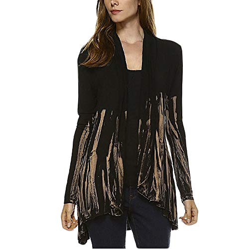 Preisvergleich Produktbild Damen Asymmetrisch Cardigan Blumenmuster Strickjacke Cardigan Langarmshirt Lose Oberteil Mantel Jacke Kimono Parka Outwear von Innerternet