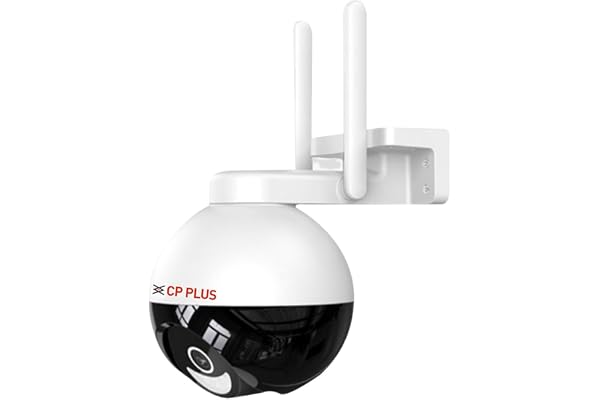 CP PLUS 4MP Quad HD Outdoor Wi-Fi CCTV Camera | 360° Pan & Tilt | Full-Color Night Vision | CTC Cyber Secure Tech | Smart Det