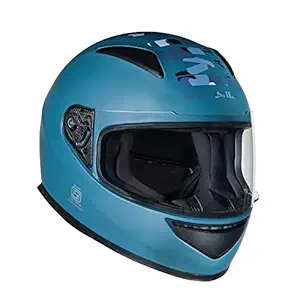 Royal Enfield ABS Full Face Camo Helmet, Matt Lagoon, Medium, RRGHEM000339