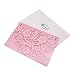 Produktbild diadia 100 Laser geschnitten Hochzeit Einladungen + blanko Karte + Umschläge + fadensiegelung Aufkleber, Einladungen für Bridal Dusche Quinceanera Favor Geburtstag Junggesellenabschied rosa rose 18.5*12.5cm