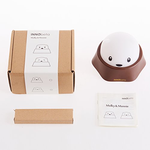 InnoBeta Molky&Monnie tragbares wiederaufladbares LED Nachtlicht mit dimmbarem warm-weißem Licht, ideal für Babyzimmer, Kinderzimmer, Schlafzimmer und Wohnzimmer, als Camping-Lampe, Tischlampe, Nachttischlampe, Stimmungslicht und Baby nachtlicht - 9