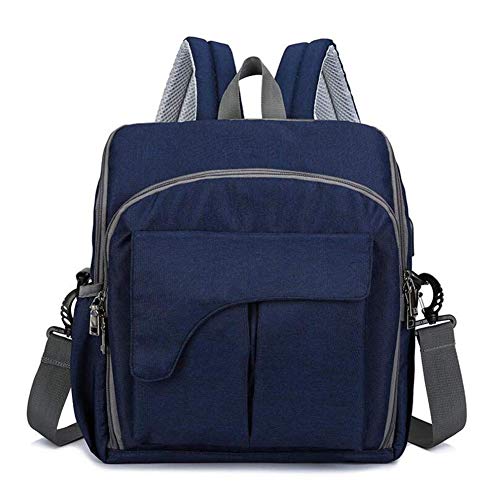 Preisvergleich Produktbild J&LILI Multifunktionale Wickeltasche für Mama Rucksack, Große Kapazität Umhängetasche für Tragbare Rucksack Kinderwagen Tasche Reisen zu Hause Outdoor Camping,B