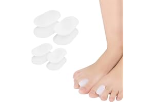 KSUKTSW Lot de 4 Séparateurs d'Orteils en Gel, Deux Tailles, Séparateurs d'Orteils Hallux, pour Oignons, Orteils Superposés, Soulagement de la Douleur, Hallux Valgus, Orteils en Marteau