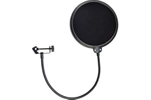 Mikrofon Namvo Pop Filter Obrotowy ekran pop z podwójn? warstw? maski Os?ona d?wi?kowa Os?ona przeciwwiatrowa dla niebieskiego Yeti Blue Snowball i innego mikrofonu studyjnego