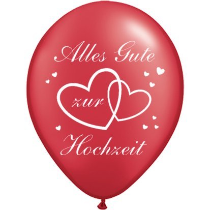 Luftballons "Alles Gute zur Hochzeit" Ø 30 cm 10 Stück - partydiscount24®