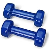 2X MANCUERNAS PESAS DE 2KG EN VINILO SUAVE EJECCICIO GIMNASIA AZUL Y ROSA
