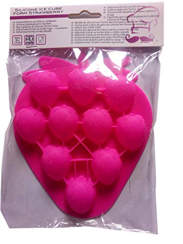 MCC - Molde de Silicona para Cubitos de Hielo (10 Unidades, Antiadherente, 18,9 x 16 x 1,9 cm), Color Rosa