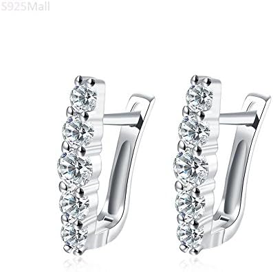 Cute Crystal Ear Clips for Girls round wedding women clip earings silver plated earrings for women engagement luxury earring