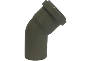 KACZMAREK HT Bogen DN 50 45° Grau PP Kunststoff | mit Dichtung | Gummidichtung | Abwasser Installation | Kanalrohrsystem | komplettes HT-System