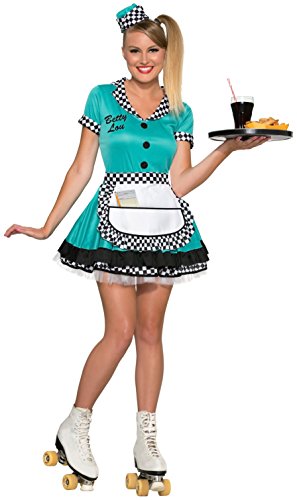 Forum Novelties, Inc Women's Betty Lou Carhop Fancy Dress Costume X-Small/Small