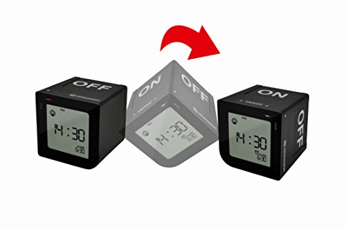 Bresser Funkwecker FlipMe mit leisem Crescendo Alarm, schwarz - 3