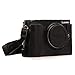 Price comparison product image MegaGear MG1442 Panasonic Lumix DC-GX9 Ever Ready Genuine Leather Camera Half Case and Strap - Black