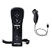 Produktbild AAAHOMEEU Remoto Control, eingebaut in Motion Plus Remote und Nunchuck Controller für Wii + Case-Black