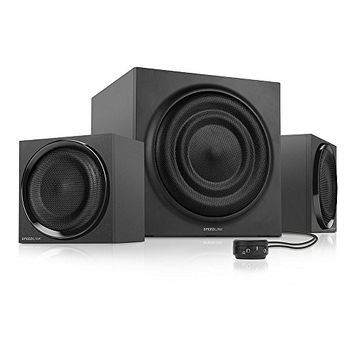 Speedlink Majesty aktives 2.1 Lautsprechersystem (45 Watt RMS Gesamtleistung, 90 Watt Peak Power, Tischfernbedienung, Holzgehäuse) schwarz reviews Speedlink Majesty aktives 2.1 Lautsprechersystem (45 Watt RMS Gesamtleistung, 90 Watt Peak Power, Tischfernbedienung, Holzgehäuse) schwarz