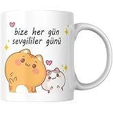 Sevgililer G&uuml;n&uuml; Baskılı Kupa Bardak Komik Yazılı Hediyelik &Ccedil;ay Kahve Kupası