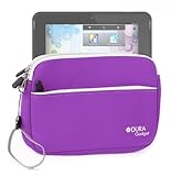 DURAGADGET Estuche / Funda De Neopreno Morada Para La Tablet De Niños Kurio 7s - Con Bolsillo Exterior Para Guardar Más Objetos