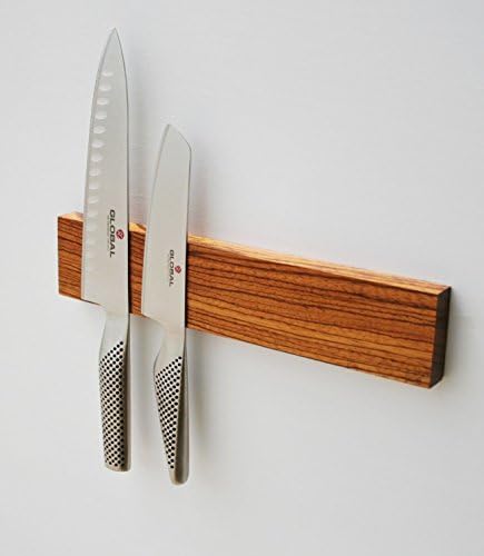 Wrenbury 12" Zebrano Solid Wood Magnetic Knife Rack Holder - ZebM12