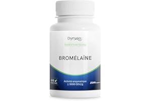 Dynveo - Bromélaïne Pure H5000 GDU/g - Enzyme soutenant la digestion des protéines- Extrait Ananas - 60 Gélules DRcaps Végétales Sans Additifs