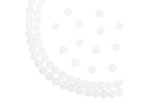 Arricraft Environ 67 brins de Perles de Sélénite Naturelle de 6 mm, 40cm 1 brins de Perles de Pierre Non Teintées au Centre de Pierres Percées en Vrac pour Bijoux de Collier de Bracelet (Trou:0.8mm)