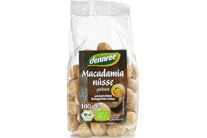 dennree Macadamia Nuts with Honey, Roasted (100 g) - Organic