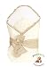 LUXURY WARM NEWBORN Swaddle Wrap Blanket, duvet, Sleeping Bag satin cotton (Beige)