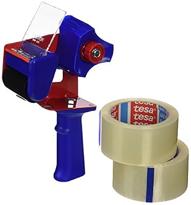 tesafilm Lot de 2 rubans d'emballage 66m x 50mm + Dérouleur