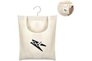 Bieiyhe Panier Pince à Linge a Suspendre Sac Pince a Linge Exterieur Panier Epingle a Linge Vide Porte Epingle a Linge avec Crochet Sac de Rangement pour Pinces à Linge Peut Contenir Jusqu'à 200 Pince