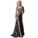 Produktbild LILICAT Frauen Abendkleider Abendmode Damen Elegant Maxikleider Hochzeit Formell Brautjungfer Lange Ball-Abschlussball-Kleid Cocktailkleid Langes Kleid Strandkleid (M, Schwarz)