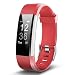 Produktbild Lemumu HHY neue ID 115 Plus HR Smart Armbänder Herzfrequenz Test wasserdichte Schritt Anruf Erinnerung Wechat Push Anti verloren für Android IOS, Blau