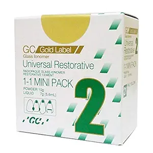 DentalWorldOfficial GC Gold Label Type 2 Dental Cement Universal Restorative Mini Pack