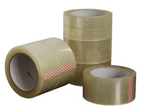SPARCO Packband 7,6 Cm Kern – Starkes Verpackungsband Mit Spender, 3,0 Mm, 2 X 45 M, 4 Stück