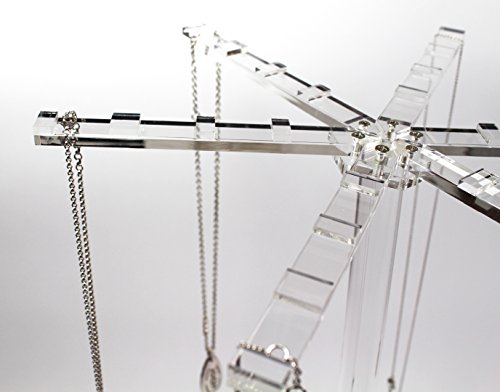 Estellani® hoher Schmuckständer „Karussell“ Höhe47cm, Schmuckhalter, Kettenständer, Jewelry Display, Schmuckaufbewahrung, Kettenaufbewahrung, Schmuckdisplay, Armbandhalter, Collierständer - 5