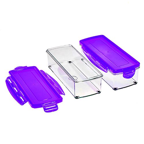 Preisvergleich Produktbild Auswahl - Genius Nicer Dicer Plus 1500ml Auffangbehälter Set 4-6-8-12-tlg. Versch. Farben (4'er - Set, Lila)