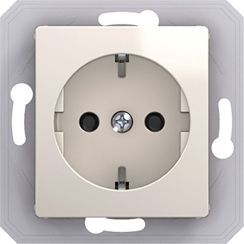 Preisvergleich Produktbild TEM Schalterprogramm UP Unterputz Ekonomik Schuko Steckdose Beige glänzend
