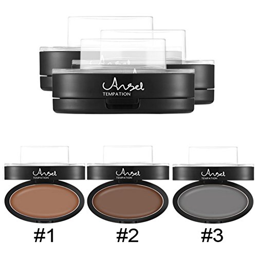 ROPALIA Natürliche Augenbraue Pulver & Brow Stempel Palette Empfindliche Schatten Definition Make-up - 6